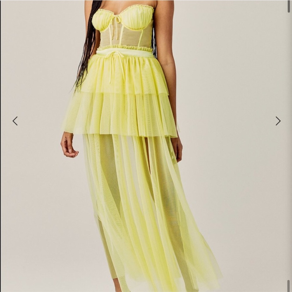 NWT Ultra Rare For Love and Lemons Bustier Gown Maxi Dress M